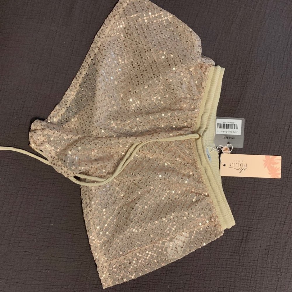 Sequin Swim Suit Cover Up Shorts